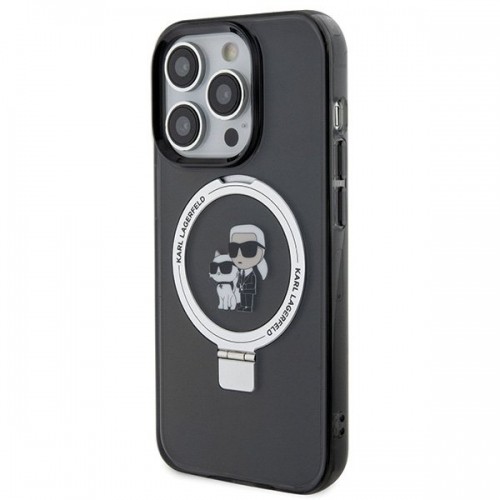 Karl Lagerfeld Ring Stand Karl&Choupettte MagSafe Back Case Aizsargapvalks Priekš Apple iPhone 15 Pro Max image 2