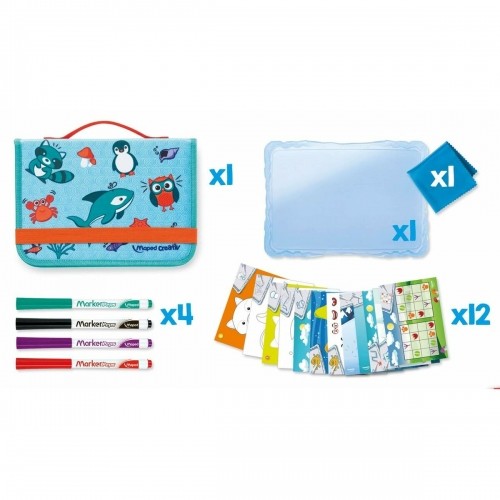 Drawing Set Maped Travel Board 18 Pieces image 2