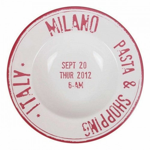 Trauks makaronu ēdieniem Santa Clara Milano Sarkans Porcelāns Ø 28 cm (6 gb.) image 2