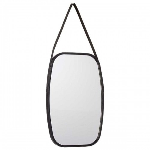 Gift Decor Sienas spogulis Melns Stikls Mākslīga Āda 43 x 65 x 3 cm (4 gb.) image 2