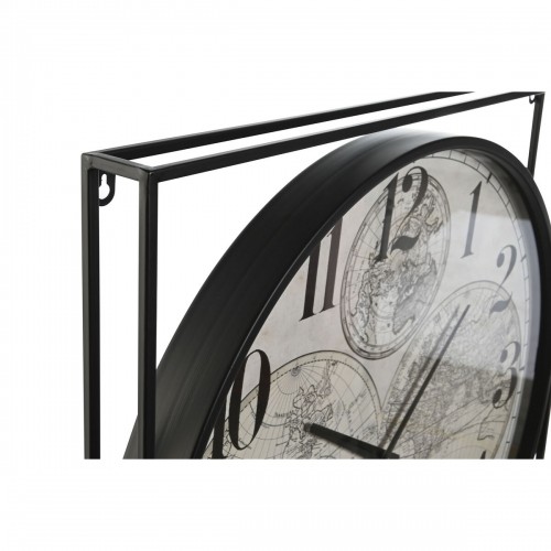 Wall Clock Home ESPRIT White Black Metal MDF Wood 62 x 6 x 65 cm (2 Units) image 2