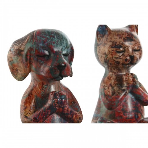 Decorative Figure Home ESPRIT Multicolour animals 17 x 14 x 22,5 cm (2 Units) image 2