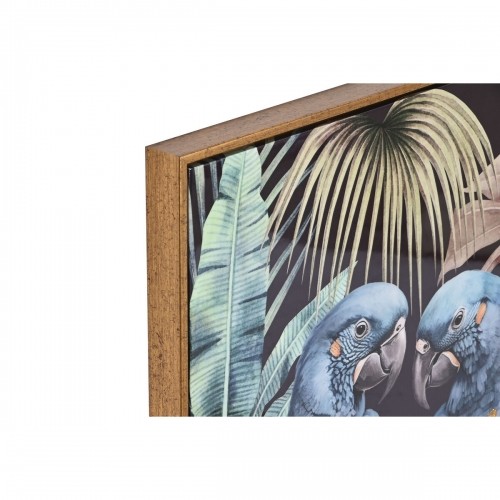 Painting Home ESPRIT Parrot Tropical Lacquered 50 x 3,5 x 70 cm (2 Units) image 2