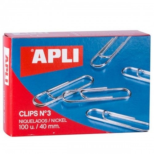 Clips Apli Nº 3 nickel 40 mm (10 Units) image 2