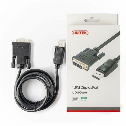 Кабель DisplayPort на DVI Unitek Y-5118BA Чёрный 1,8 m image 2
