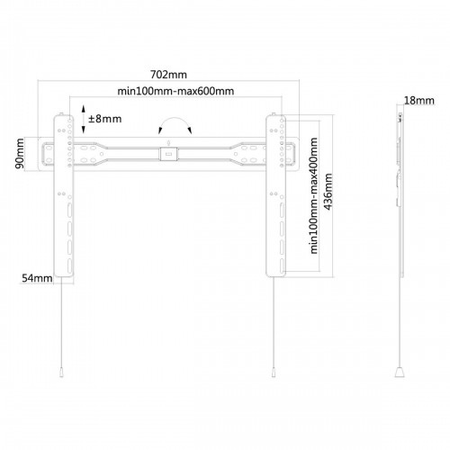 TV Mount Neomounts LED-W600BLACK 75" 37" 35 kg image 2