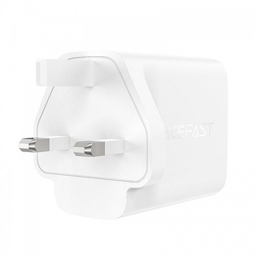 Acefast charger GaN 65W 3 ports (1xUSB, 2xUSB C PD) UK plug white (A44) image 2