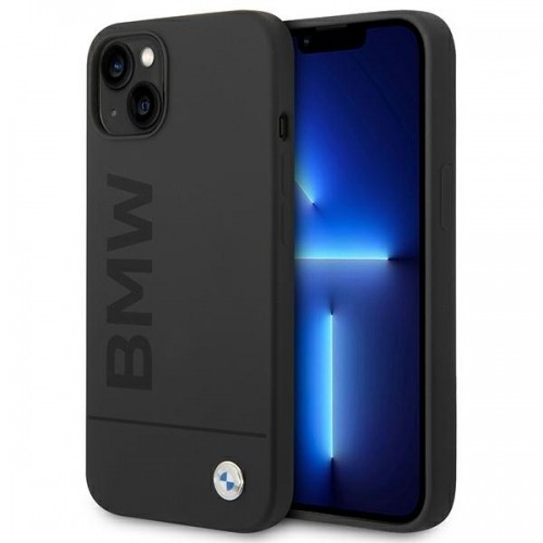 Etui BMW BMHMP14MSLBLBK iPhone 14 Plus 6,7" czarny|black hardcase Silicone Signature Logo Magsafe image 2