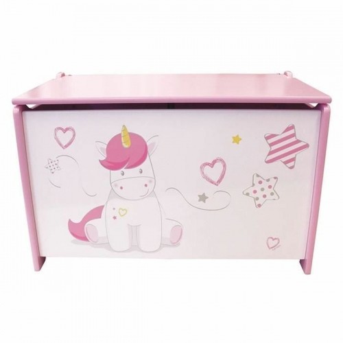 Chest Fun House Unicorn Pink White Wood image 2