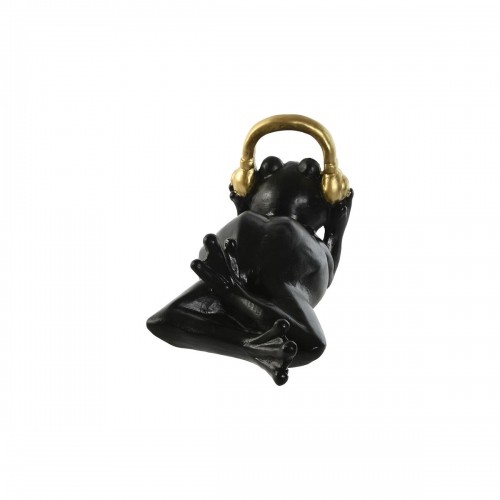 Decorative Figure Home ESPRIT White Black Golden Frog 25 x 13 x 15 cm (2 Units) image 2