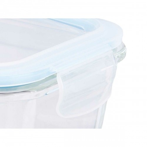 Lunch box Transparent Silicone Borosilicate Glass 950 ml 18 x 8,8 x 13,5 cm (12 Units) image 2