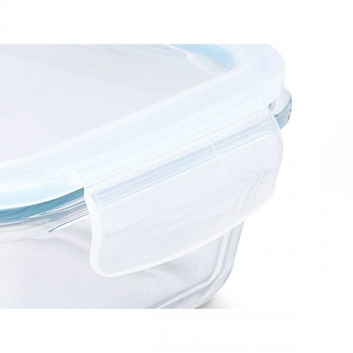 Lunch box Transparent Silicone Borosilicate Glass 1,5 L 24,5 x 7,6 x 19 cm (12 Units) image 2