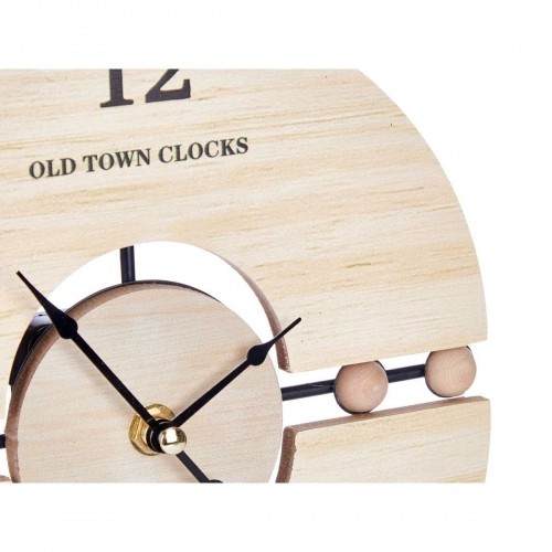 Table clock Balls Black Metal MDF Wood 20,5 x 26,5 x 7 cm (6 Units) image 2