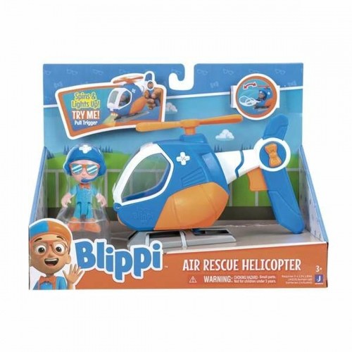 Bigbuy Fun Helikopters Blippi Figūra Zils Oranžs image 2