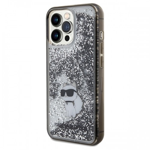 Karl Lagerfeld KLHCP13XLKCNSK iPhone 13 Pro Max 6.7" transparent hardcase Liquid Glitter Choupette image 2
