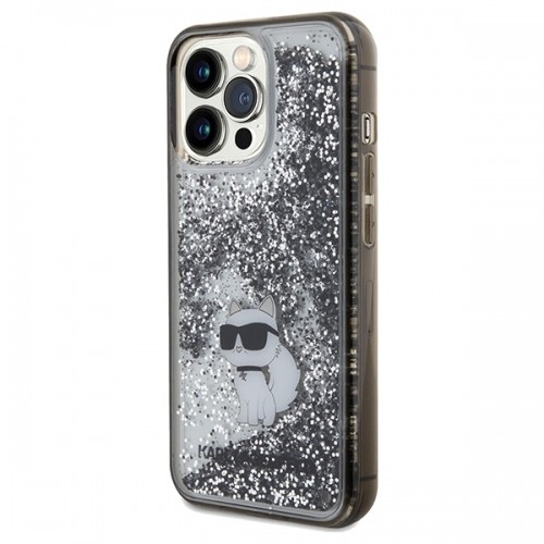 Karl Lagerfeld KLHCP13LLKCNSK iPhone 13 Pro | 13 6.1" transparent hardcase Liquid Glitter Choupette image 2