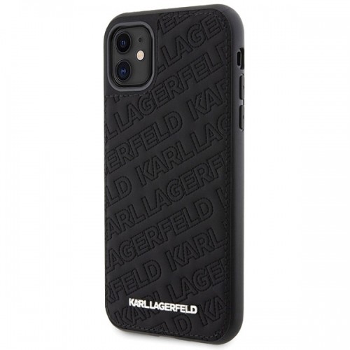 Karl Lagerfeld KLHCN61PQKPMK iPhone 11 | Xr 6.1" czarny|black hardcase Quilted K Pattern image 2