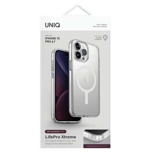 UNIQ etui LifePro Xtreme iPhone 15 Pro Max 6.7" Magclick Charging przeźroczysty|frost clear image 2