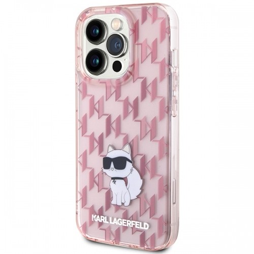 Karl Lagerfeld KLHCP15XHNCMKLP iPhone 15 Pro Max 6.7" różowy|pink hardcase Monogram Choupette image 2