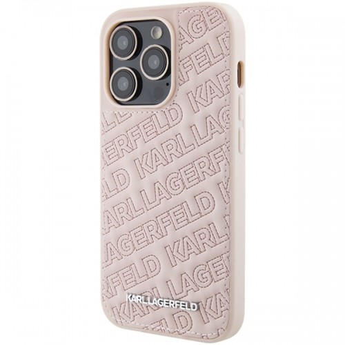 Karl Lagerfeld KLHCP15LPQKPMP iPhone 15 Pro 6.1" różowy|pink hardcase Quilted K Pattern image 2