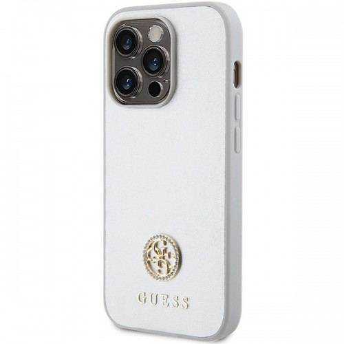 Guess GUHCP15LPS4DGPS iPhone 15 Pro 6.1" srebrny|silver hardcase Strass Metal Logo image 2