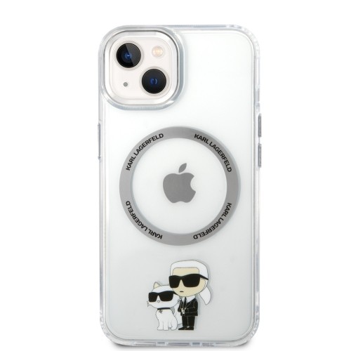 Karl Lagerfeld IML Karl and Choupette NFT MagSafe Case for iPhone 15 Transparent image 2