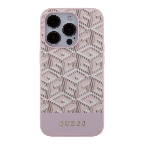 Guess PU G Cube MagSafe Case for iPhone 15 Pro Max Pink image 2