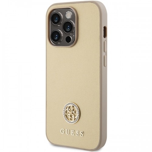 Guess GUHCP15XPS4DGPD iPhone 15 Pro Max 6.7" złoty|gold hardcase Strass Metal Logo image 2