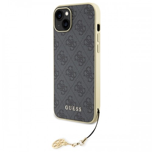 Guess GUHCP15MGF4GGR iPhone 15 Plus 6.7" szary|grey hardcase 4G Charms Collection image 2
