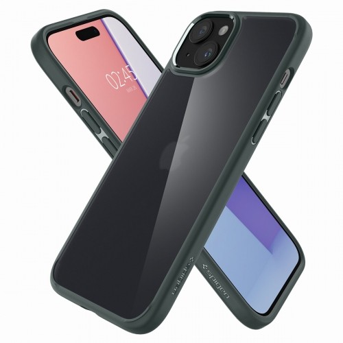 Apple Spigen Ultra Hybrid case for iPhone 15 - dark green image 2