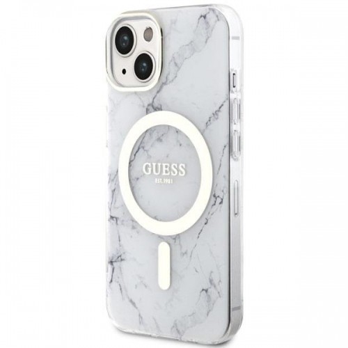 Guess GUHMP14SPCUMAH iPhone 14 6.1&quot; white|white hardcase Marble MagSafe image 2
