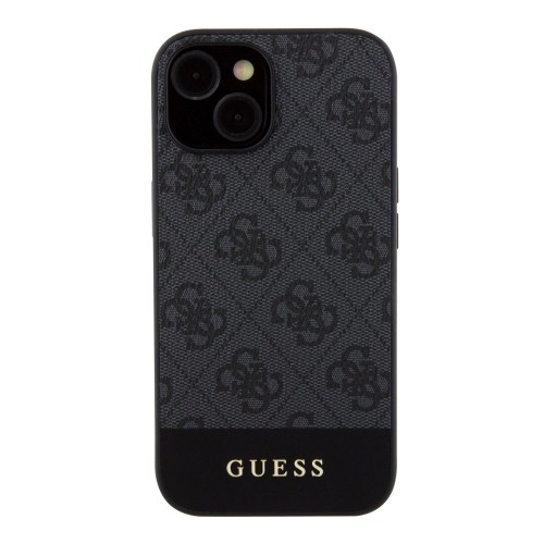 Guess PU 4G Stripe MagSafe Case for iPhone 15 Black image 2