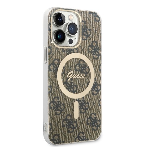 Guess IML 4G MagSafe Case for iPhone 15 Pro Max Brown image 2