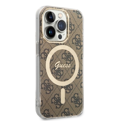 Guess IML 4G MagSafe Case for iPhone 15 Pro Brown image 2