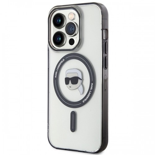 Karl Lagerfeld KLHMP15XHKHNOTK iPhone 15 Pro Max 6.7" transparent hardcase IML Karl`s Head MagSafe image 2