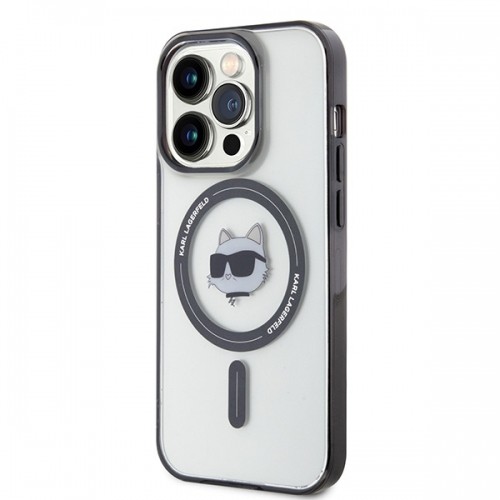 Karl Lagerfeld KLHMP15XHCHNOTK iPhone 15 Pro Max 6.7" transparent hardcase IML Choupette`s Head MagSafe image 2