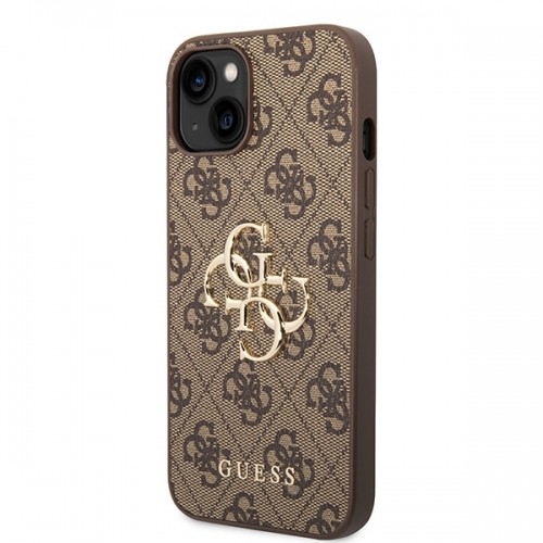 Guess GUHCP15S4GMGBR iPhone 15 6.1" brązowy|brown hardcase 4G Big Metal Logo image 2