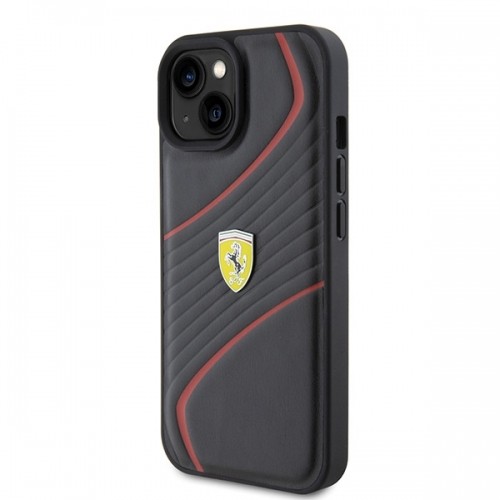Ferrari FEHCP15SPTWK iPhone 15 6.1" czarny|black hardcase Twist Metal Logo image 2