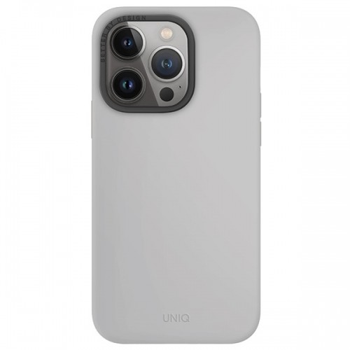 UNIQ etui Lino Hue iPhone 15 Pro 6.1" Magclick Charging jasnoszary|chalk grey image 2