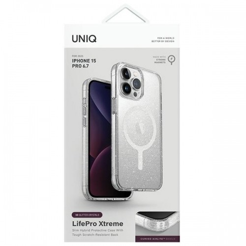 UNIQ etui LifePro Xtreme iPhone 15 Pro Max 6.7" Magclick Charging przezroczysty|tinsel lucent image 2