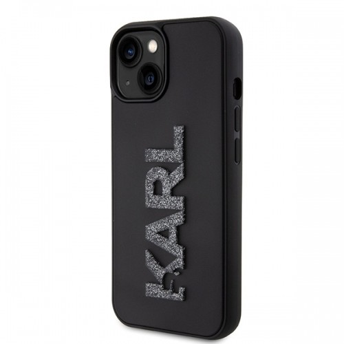 Karl Lagerfeld KLHCP15S3DMBKCK iPhone 15 6.1" czarny|black hardcase 3D Rubber Glitter Logo image 2