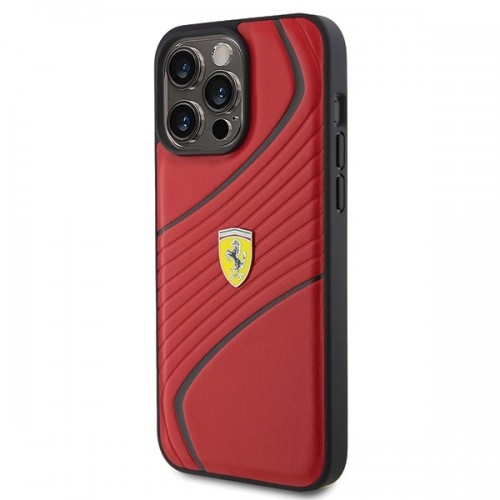 Ferrari FEHCP15XPTWR iPhone 15 Pro Max 6.7" czerwony|red hardcase Twist Metal Logo image 2