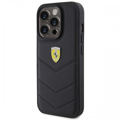 Ferrari FEHCP15LRDUK iPhone 15 Pro 6.1" czarny|black hardcase Quilted Metal Logo image 2