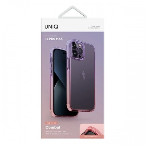 UNIQ etui Combat Duo iPhone 14 Pro Max 6,7" liliowo-różowy|lilac lavender-pink image 2