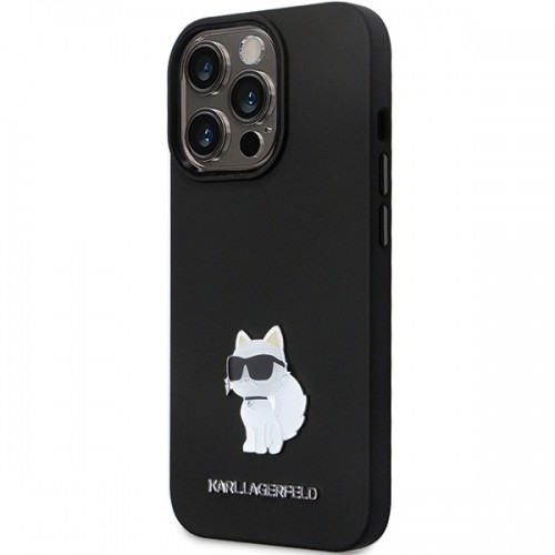 Karl Lagerfeld KLHCP14LSMHCNPK iPhone 14 Pro 6.1" czarny|black hardcase Silicone C Metal Pin image 2