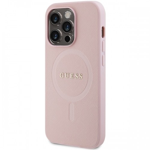Guess GUHMP14XPSAHMCP iPhone 14 Pro Max 6,7" różowy|pink hardcase Saffiano MagSafe image 2