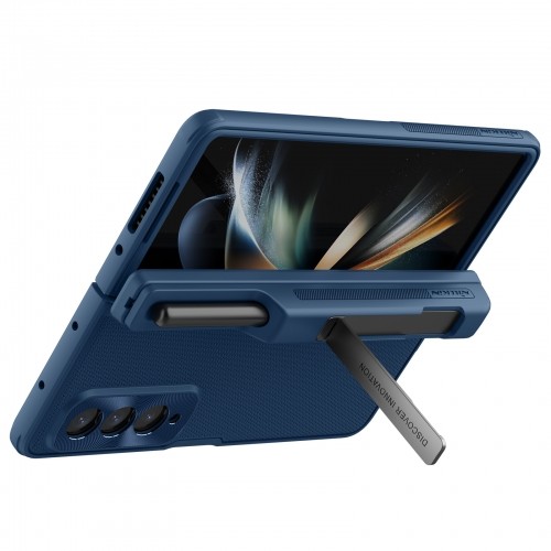 Nillkin Super Frosted FOLD Slot+Stand Back Cover for Samsung Galaxy Z Fold 4 Blue image 2