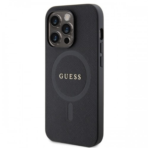 Guess GUHMP14LPSAHMCK iPhone 14 Pro 6.1" czarny|black hardcase Saffiano MagSafe image 2