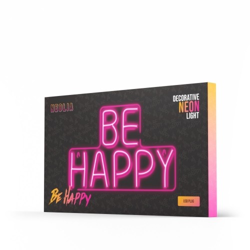 Neon PLEXI LED BE HAPPY pink NNE10 Neolia image 2