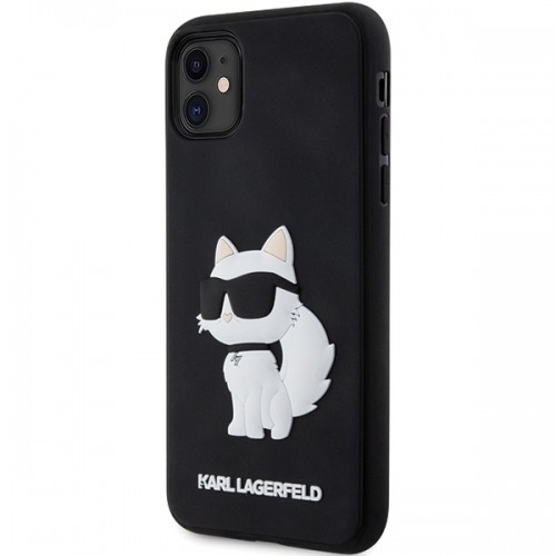 Original Pouch KARL LAGERFELD hardcase Rubber Choupette 3D KLHCN613DRKHNK for Iphone 11| Xr Black image 2